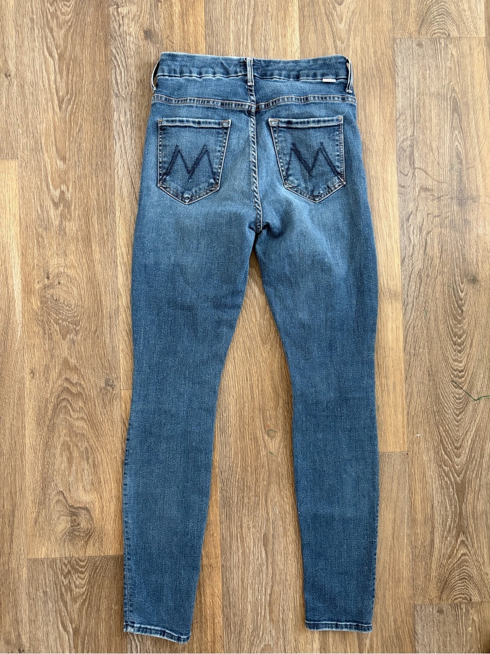 Mother High Waisted Looker Teaming Up Skinny Jeans Women’s 27 Blue Stretch USA